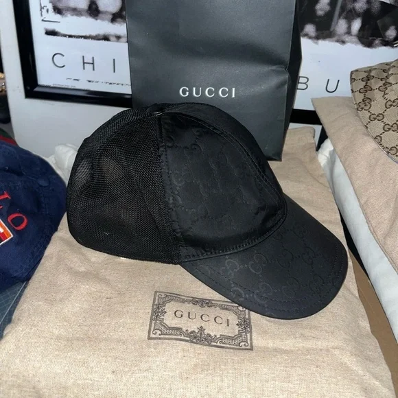 Gucci | Accessories | Gucci Gg Monogram Nylon Mesh Baseball  display picture 1